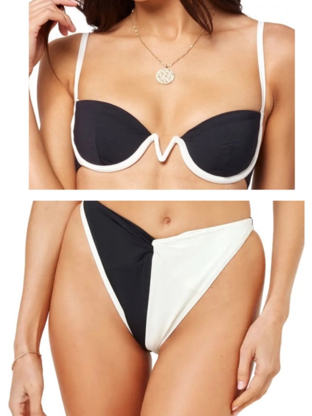 NEW L*SPACE Nico V-Wire Bikini Top + Jada Bitsy Bikini Bottoms Set